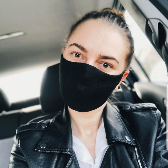 Black Reusable Fashion Face Cover - Picture 8 of 8